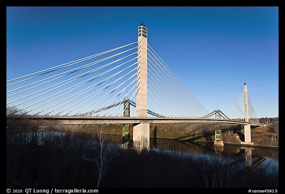 Penobscot Narrows Bridge and Observatory. Maine, USA (color)