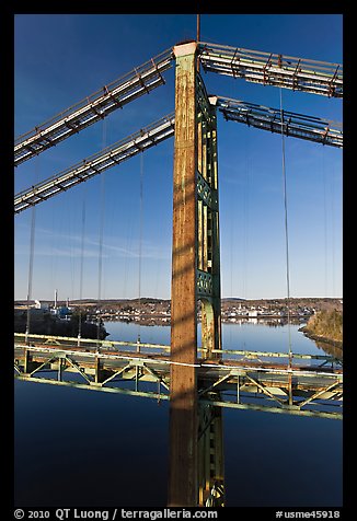 Historic Waldo-Hancock Bridge. Maine, USA (color)
