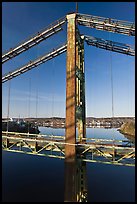 Historic Waldo-Hancock Bridge. Maine, USA (color)