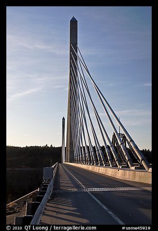 Penobscot Narrows Bridge from Verona Island. Maine, USA (color)