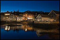 Harbor by night. Stonington, Maine, USA