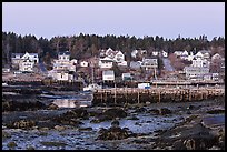 Harbor at low tide, dawn. Stonington, Maine, USA