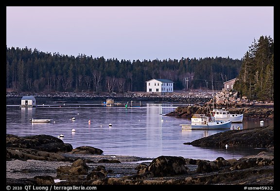 Harbor, dawn. Stonington, Maine, USA (color)