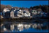 Waterfront reflections. Stonington, Maine, USA ( color)