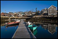 Calm harbor, early morning. Stonington, Maine, USA