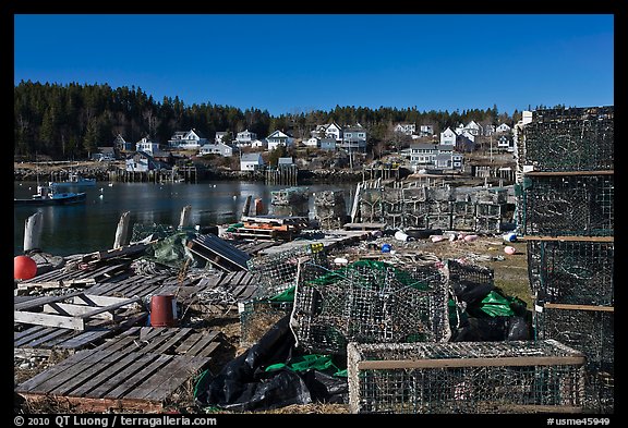 Lobster fishing village. Stonington, Maine, USA (color)