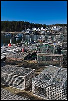 Lobster traps. Stonington, Maine, USA (color)