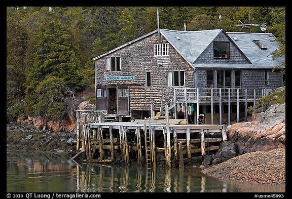 Wonsqueack harbor. Maine, USA (color)