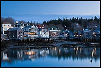 Harbor waterfront at dawn. Stonington, Maine, USA