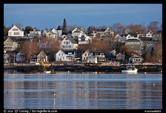 Seaport houses. Stonington, Maine, USA