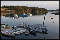 Harbor, early morning. Isle Au Haut, Maine, USA ( color)