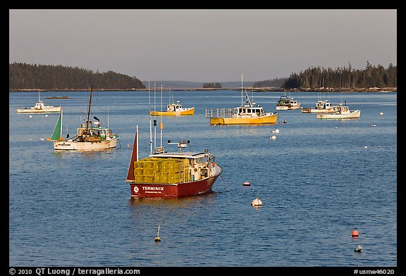 Traditional Maine  lobster boat. Stonington, Maine, USA