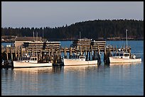 Lobster boats and wharf. Stonington, Maine, USA