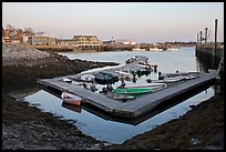 Small boat harbor at sunset. Stonington, Maine, USA (color)