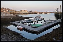 Small boat harbor at sunset. Stonington, Maine, USA