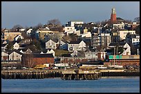 Hillside houses and observatory. Portland, Maine, USA