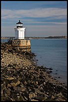 Bug Light lighthouse at the harbor entrance. Portland, Maine, USA