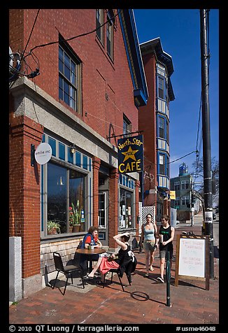 Cafe. Portland, Maine, USA (color)
