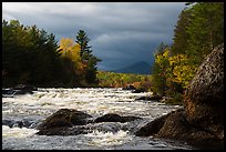 Bald Mountain and Haskell Rock Pitch under stormy skies. Katahdin Woods and Waters National Monument, Maine, USA ( color)