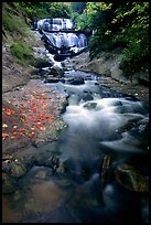 Sable Falls in autumn, Pictured Rocks National Lakeshore. Upper Michigan Peninsula, USA ( color)