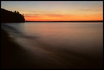 Sunset over Lake Superior, Pictured Rocks National Lakeshore. Upper Michigan Peninsula, USA