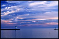 Harbor on Lake Superior at Sunset. Minnesota, USA