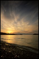 Lake Superior at Sunrise near Grand Portage. Minnesota, USA (color)