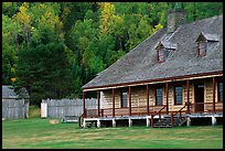 Historic Great Hall in Stockade site, Grand Portage National Monument. Minnesota, USA