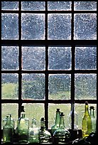 Window in the Kitchen building, Grand Portage National Monument. Minnesota, USA