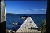 Pier on Lake Superior, Grand Portage National Monument. Minnesota, USA