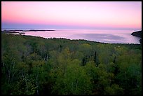 Forests and Lake Superior at Dusk. Minnesota, USA (color)