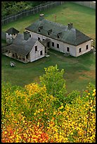 Historic Stockade site, Grand Portage National Monument. Minnesota, USA (color)