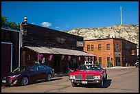 Classic car in street, Medora. North Dakota, USA ( color)