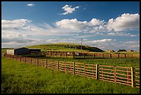 Cattle enclosure. North Dakota, USA ( color)