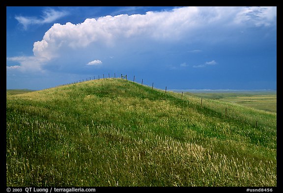 Grassy hills. North Dakota, USA