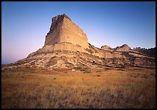 Scotts Bluff at sunrise. Scotts Bluff National Monument. Nebraska, USA ( color)