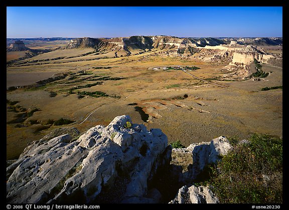 South Bluff seen from Scotts Bluff, early morming. Scotts Bluff National Monument. Nebraska, USA
