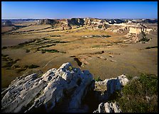 South Bluff seen from Scotts Bluff, early morming. Scotts Bluff National Monument. Nebraska, USA ( color)