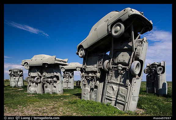 Standing trilithons, Carhenge. Alliance, Nebraska, USA (color)