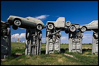Arches formed by welded cars, Carhenge. Alliance, Nebraska, USA (color)