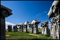 Circle of cars, Carhenge. Alliance, Nebraska, USA (color)