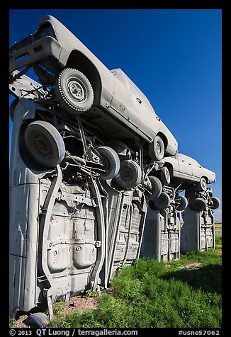 Carhenge Artwork made of scrapped cars. Alliance, Nebraska, USA (color)
