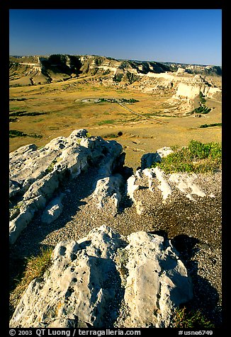 South Bluff seen from Scotts Bluff, early morming. Scotts Bluff National Monument. Nebraska, USA (color)