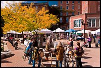 Saturday market in autumn. Concord, New Hampshire, USA (color)