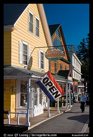 Stores, North Woodstock. New Hampshire, USA (color)