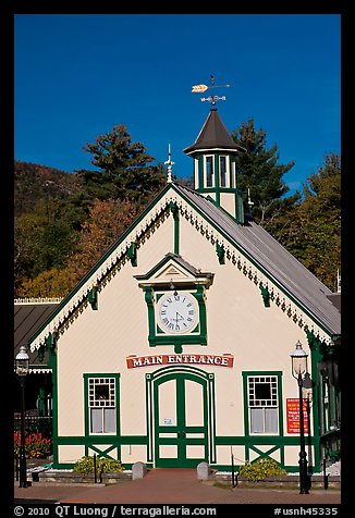 Historic railroad station. New Hampshire, USA (color)