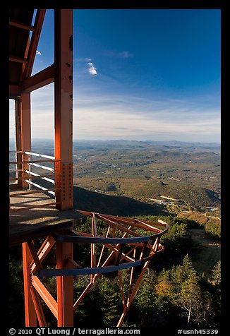 View of White Mountains from Cannon Mountain, White Mountain National Forest. New Hampshire, USA (color)