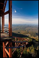 View of White Mountains from Cannon Mountain, White Mountain National Forest. New Hampshire, USA (color)