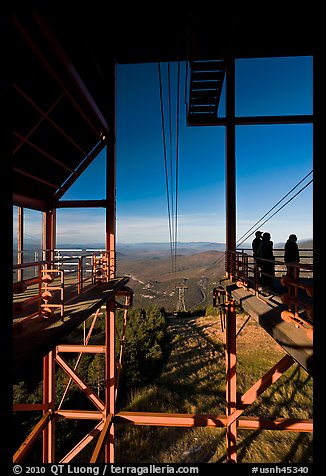 Cannon Mountain aerial tramway station, White Mountain National Forest. New Hampshire, USA (color)