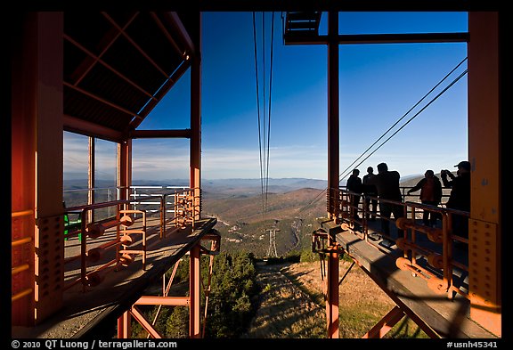 Cannon Mountain aerial tram top station, White Mountain National Forest. New Hampshire, USA (color)